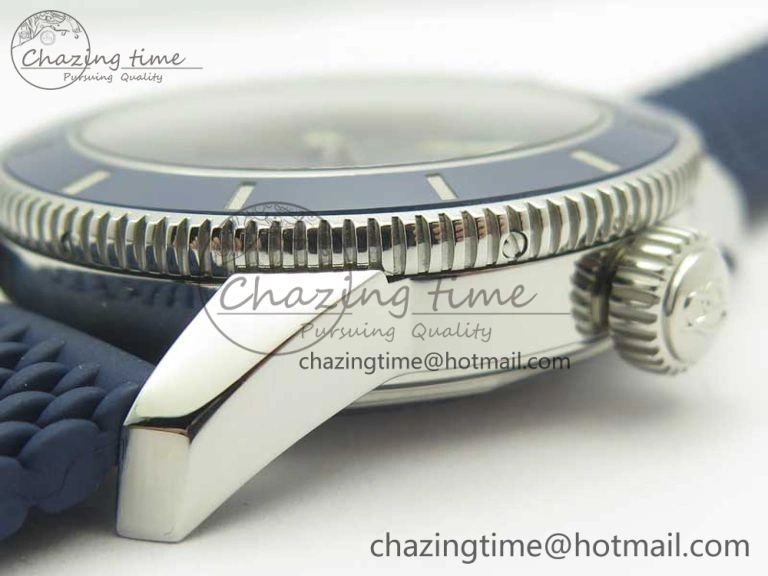 SoftTouch SuperOcean 42mm AB2010 SS OMF 1:1 Best Edition Blue Dial Blue Ceramic Bezel on Blue Rubber Strap A 5613