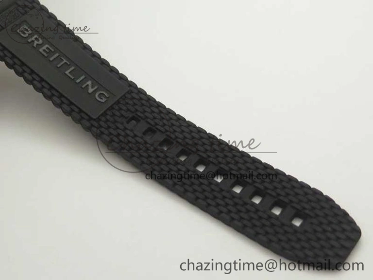 Timeless SuperOcean 42mm AB2010 SS OMF 1:1 Best Edition White Dial Black Ceramic Bezel on Black Rubber Strap A 5615