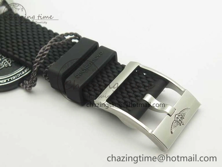 Timeless SuperOcean 42mm AB2010 SS OMF 1:1 Best Edition White Dial Black Ceramic Bezel on Black Rubber Strap A 5615