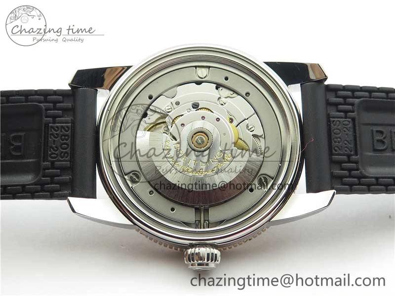 Stretchable SuperOcean 42mm AB2010 SS RG B50 1:1 Best Edition Black Dial Black Ceramic Bezel on Black Rubber strap A 5561