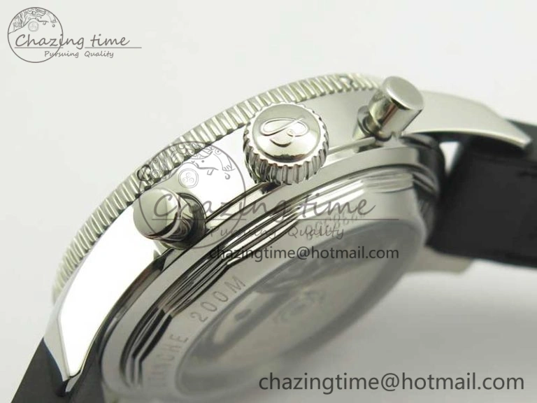 Affordable SuperOcean 44mm Black Ceramic Bezel Black Dial on Black Gummy Strap A 5638