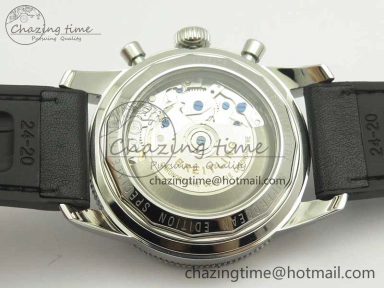 Affordable SuperOcean 44mm Black Ceramic Bezel Black Dial on Black Gummy Strap A 5638