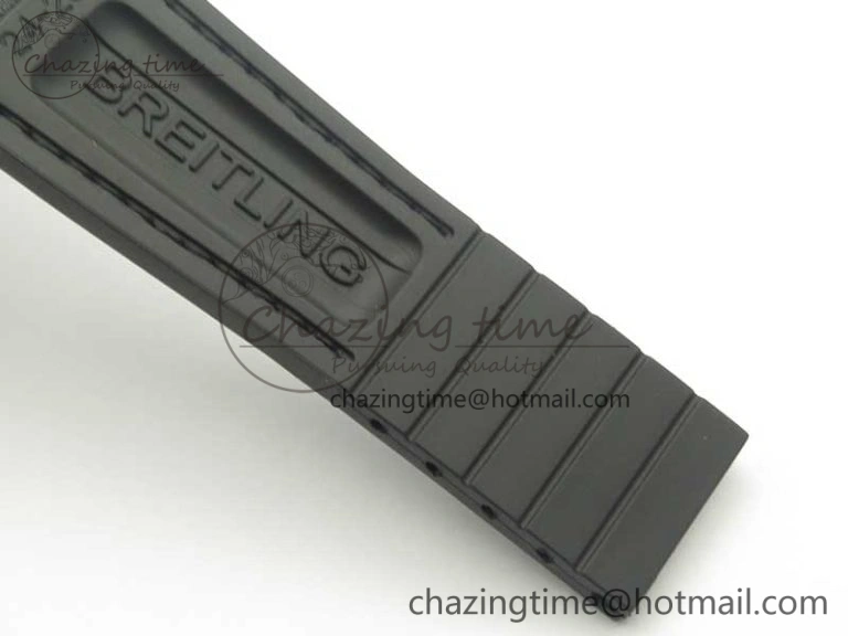 Affordable SuperOcean 44mm Black Ceramic Bezel Black Dial on Black Gummy Strap A 5638