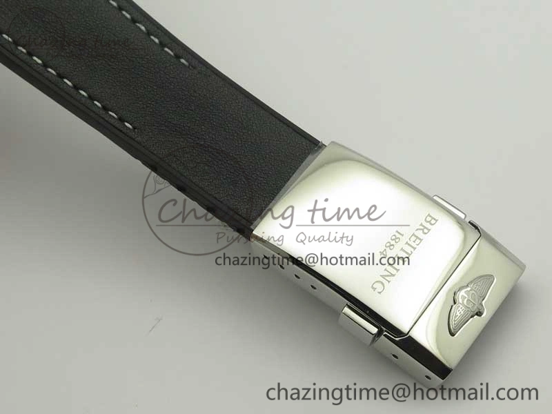 Affordable SuperOcean 44mm Black Ceramic Bezel Black Dial on Black Gummy Strap A 5638
