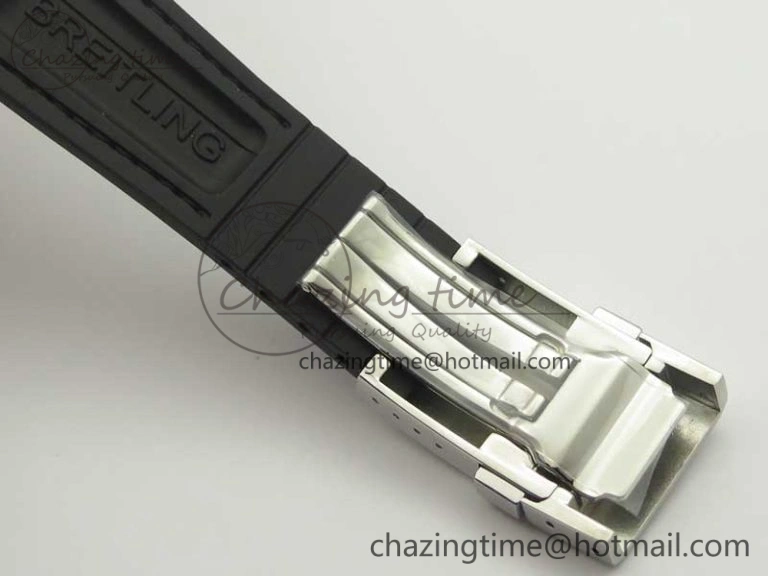 Affordable SuperOcean 44mm Black Ceramic Bezel Black Dial on Black Gummy Strap A 5638