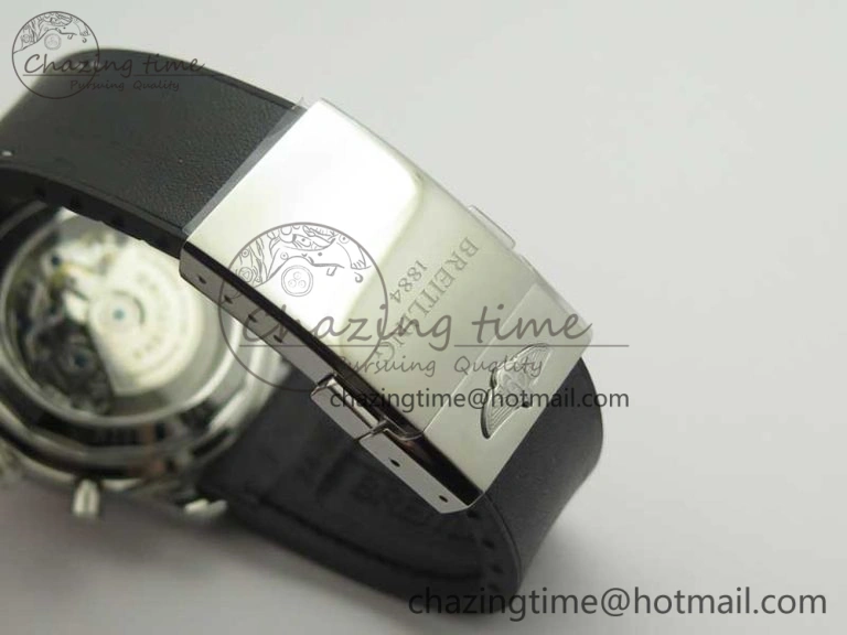 Affordable SuperOcean 44mm Black Ceramic Bezel Black Dial on Black Gummy Strap A 5638