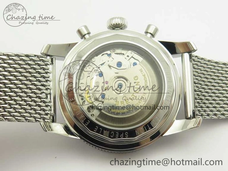 Cozy SuperOcean 44mm Black Ceramic Bezel Black Dial on SS Mesh Bracelet A 5646