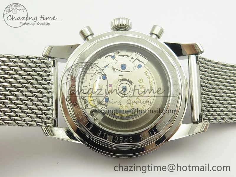 Cozy SuperOcean 44mm Black Ceramic Bezel Black Dial on SS Mesh Bracelet A 5646