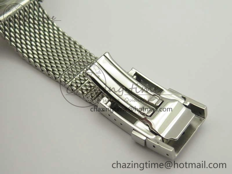Cozy SuperOcean 44mm Black Ceramic Bezel Black Dial on SS Mesh Bracelet A 5646