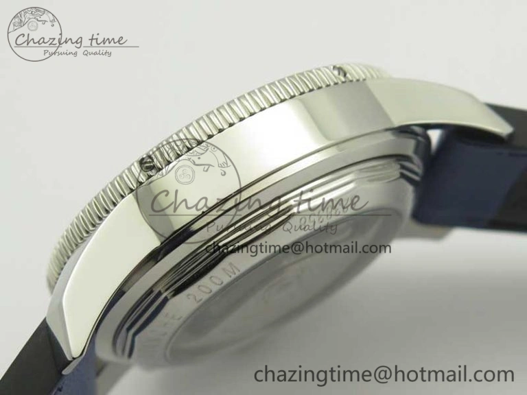 Attractive SuperOcean 44mm Blue Ceramic Bezel Blue Dial on Blue Gummy Strap A 5639