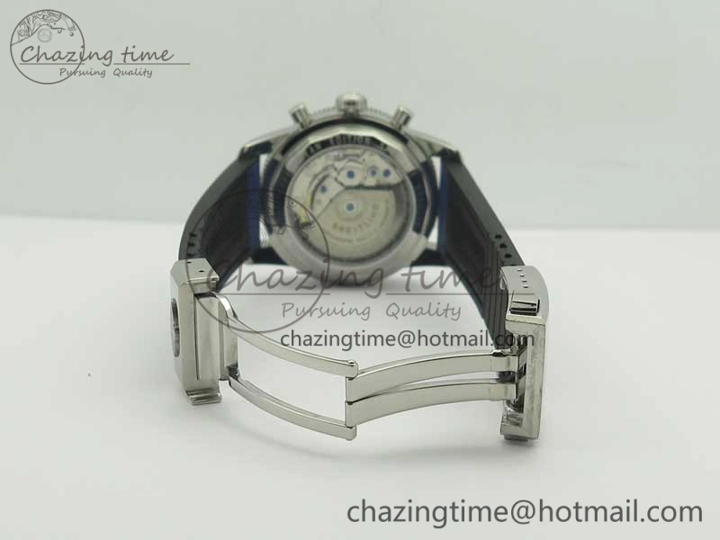 Attractive SuperOcean 44mm Blue Ceramic Bezel Blue Dial on Blue Gummy Strap A 5639