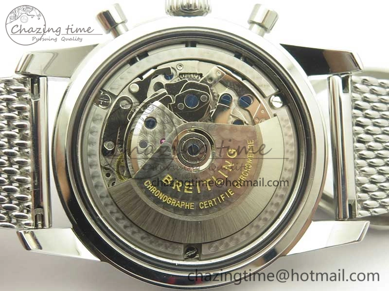 SuperOcean A13312 44mm Black Bezel Blue Dial Black Subdial on SS Bracelet A Packable 5611