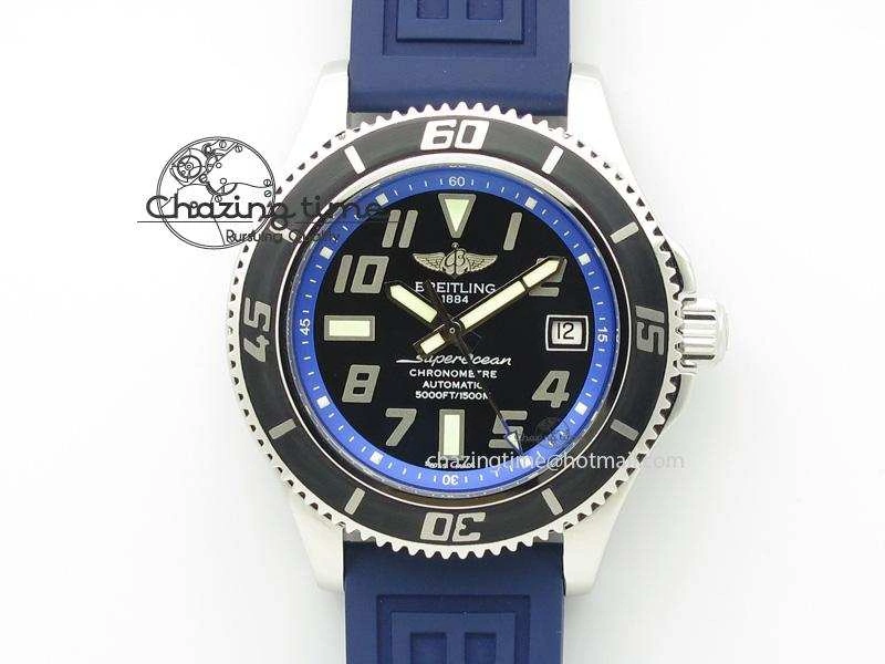 SuperOcean Abyss 42mm Blue Inner Bezel On Blue Rubber Strap A Classic 5792