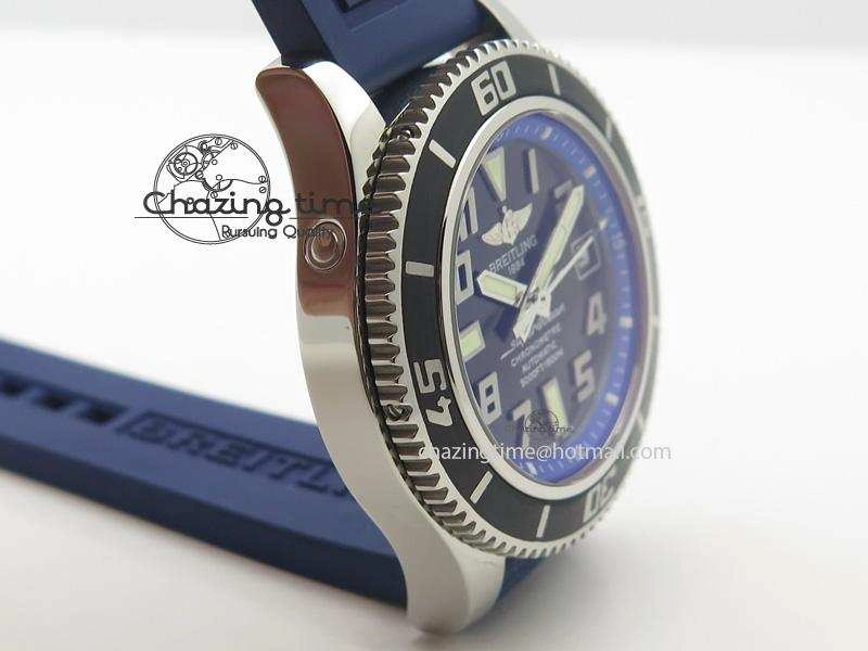 SuperOcean Abyss 42mm Blue Inner Bezel On Blue Rubber Strap A Classic 5792