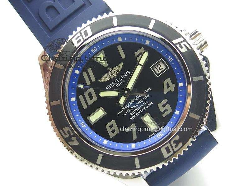SuperOcean Abyss 42mm Blue Inner Bezel On Blue Rubber Strap A Classic 5792