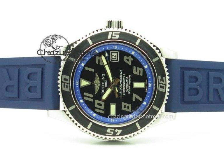 SuperOcean Abyss 42mm Blue Inner Bezel On Blue Rubber Strap A Classic 5792