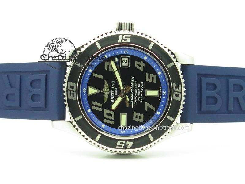 SuperOcean Abyss 42mm Blue Inner Bezel On Blue Rubber Strap A Classic 5792