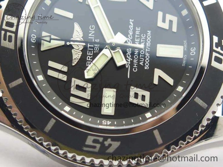 SuperOcean Abyss A17364 42mm 3AF 1:1 Best Edition Black Black Dial On Rubber Strap A TimelessDesign 5673