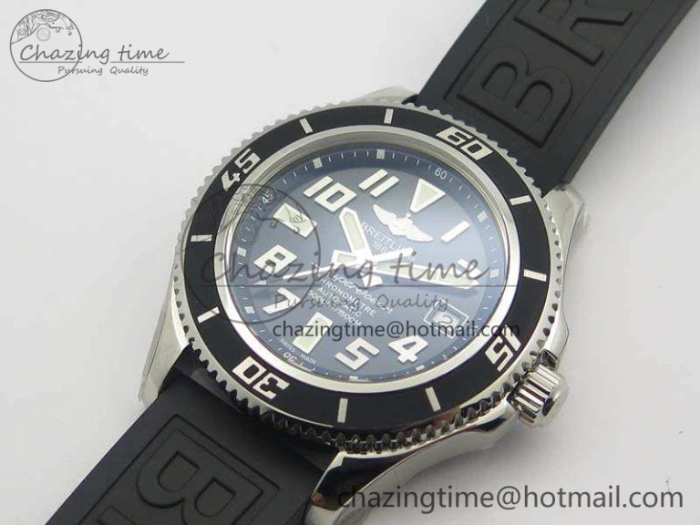 SuperOcean Abyss A17364 42mm 3AF 1:1 Best Edition Black Black Dial On Rubber Strap A TimelessDesign 5673