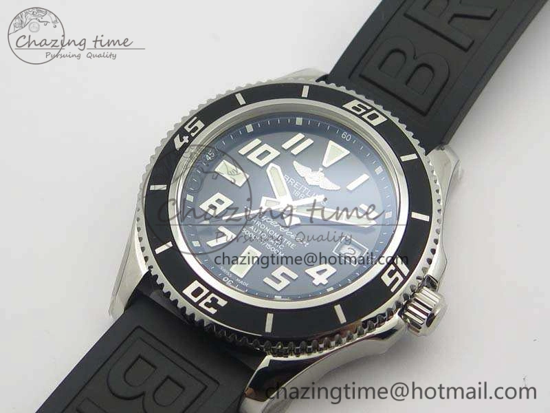 SuperOcean Abyss A17364 42mm 3AF 1:1 Best Edition Black Black Dial On Rubber Strap A TimelessDesign 5673