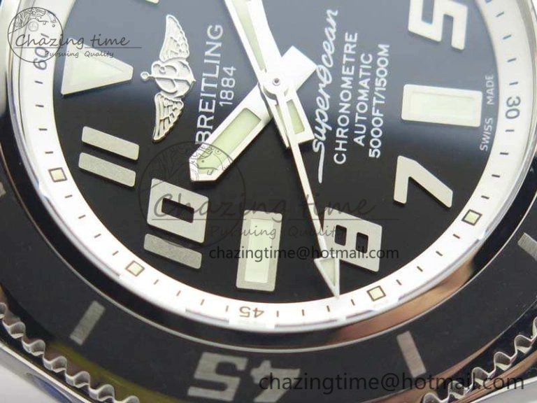 TechFriendly SuperOcean Abyss A17364 42mm 3AF 1:1 Best Edition Black White Dial On Rubber Strap A 5675