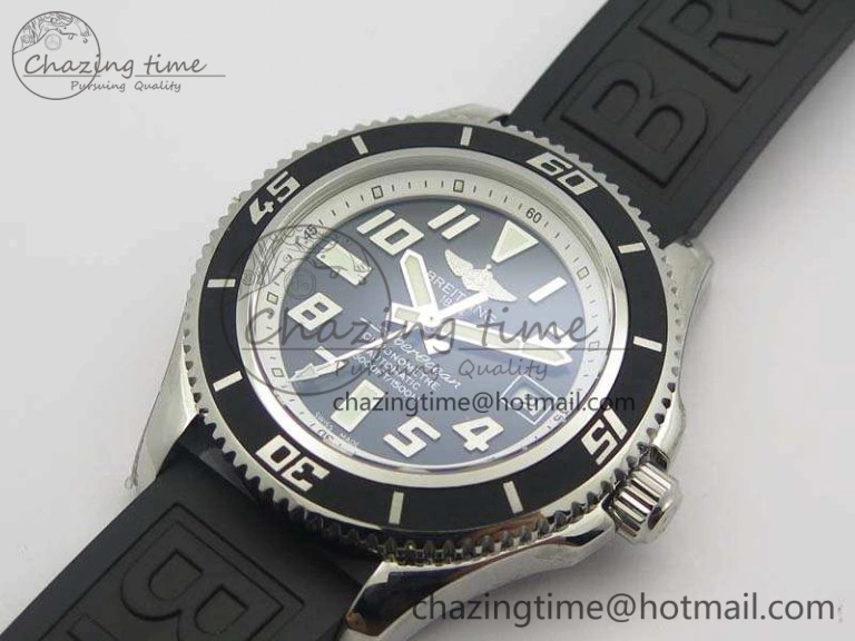 TechFriendly SuperOcean Abyss A17364 42mm 3AF 1:1 Best Edition Black White Dial On Rubber Strap A 5675