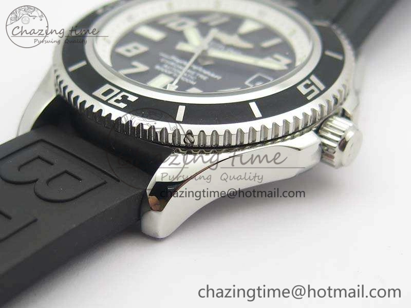 TechFriendly SuperOcean Abyss A17364 42mm 3AF 1:1 Best Edition Black White Dial On Rubber Strap A 5675