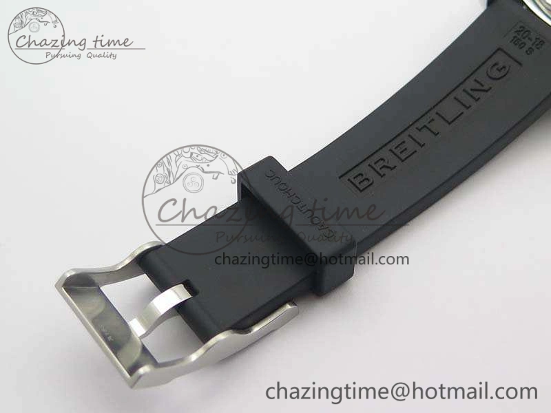 TechFriendly SuperOcean Abyss A17364 42mm 3AF 1:1 Best Edition Black White Dial On Rubber Strap A 5675