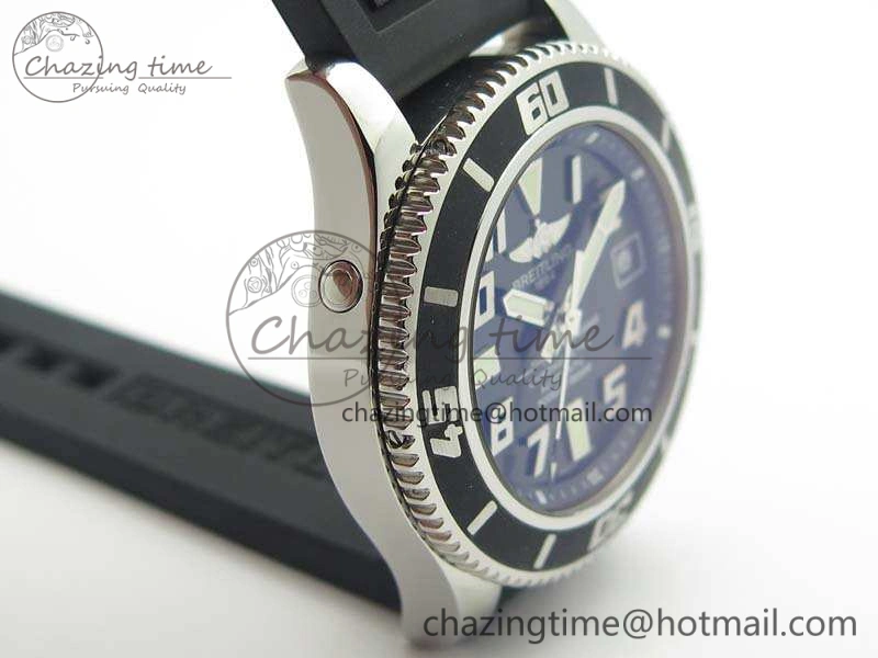 SuperOcean Abyss A17364 42mm ZF 1:1 Best Edition Black Black Dial On Rubber Strap A DailyWear 5670