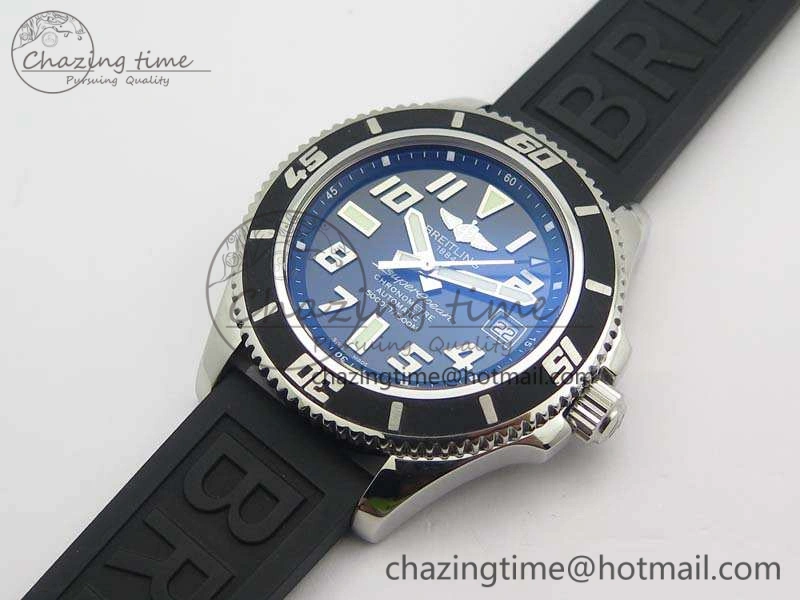 SuperOcean Abyss A17364 42mm ZF 1:1 Best Edition Black Black Dial On Rubber Strap A DailyWear 5670