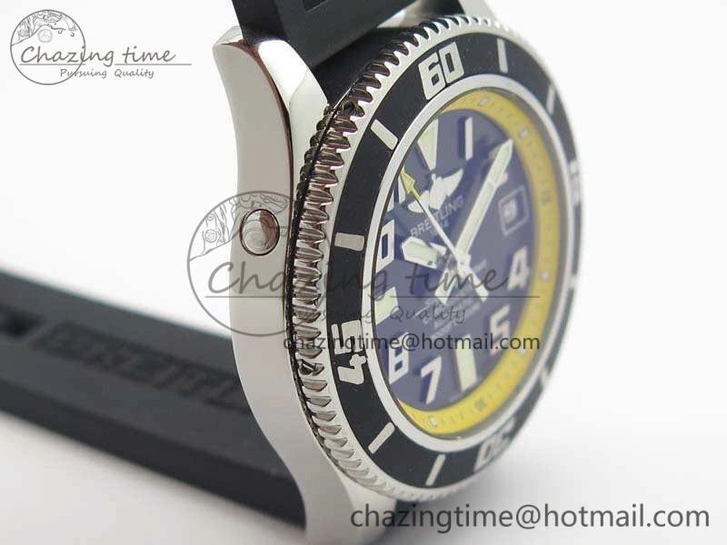 Colorful SuperOcean Abyss A17364 42mm ZF 1:1 Best Edition Black Yellow Dial On Rubber Strap A 5669