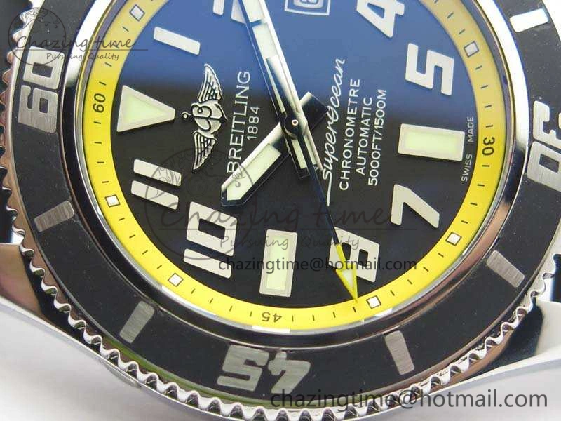 Colorful SuperOcean Abyss A17364 42mm ZF 1:1 Best Edition Black Yellow Dial On Rubber Strap A 5669