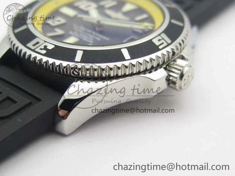 Colorful SuperOcean Abyss A17364 42mm ZF 1:1 Best Edition Black Yellow Dial On Rubber Strap A 5669
