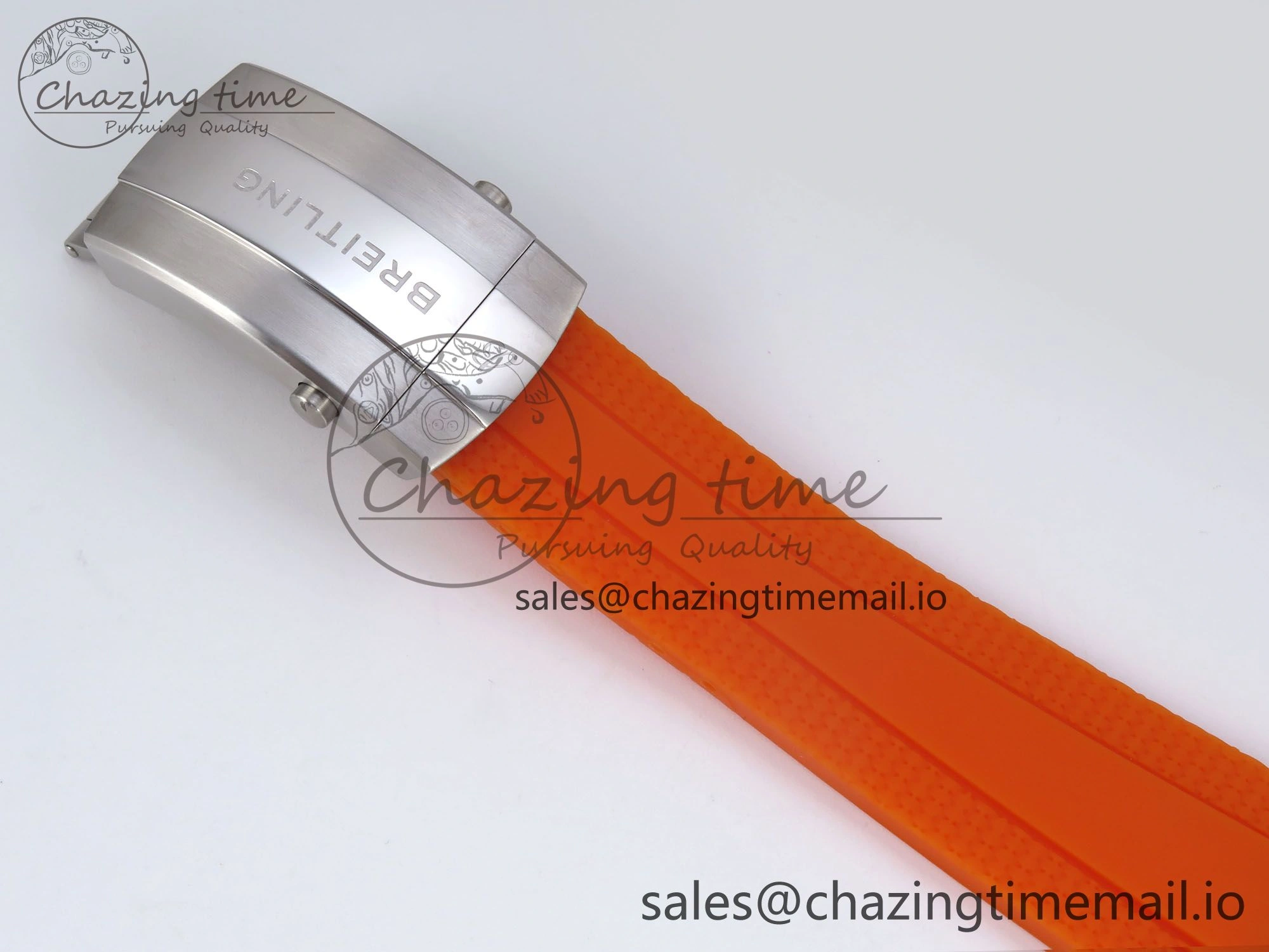 SuperOcean Automatic 42 SS TF 1:1 Best Edition Black Dial on Orange Rubber Strap A Trendsetting 5470