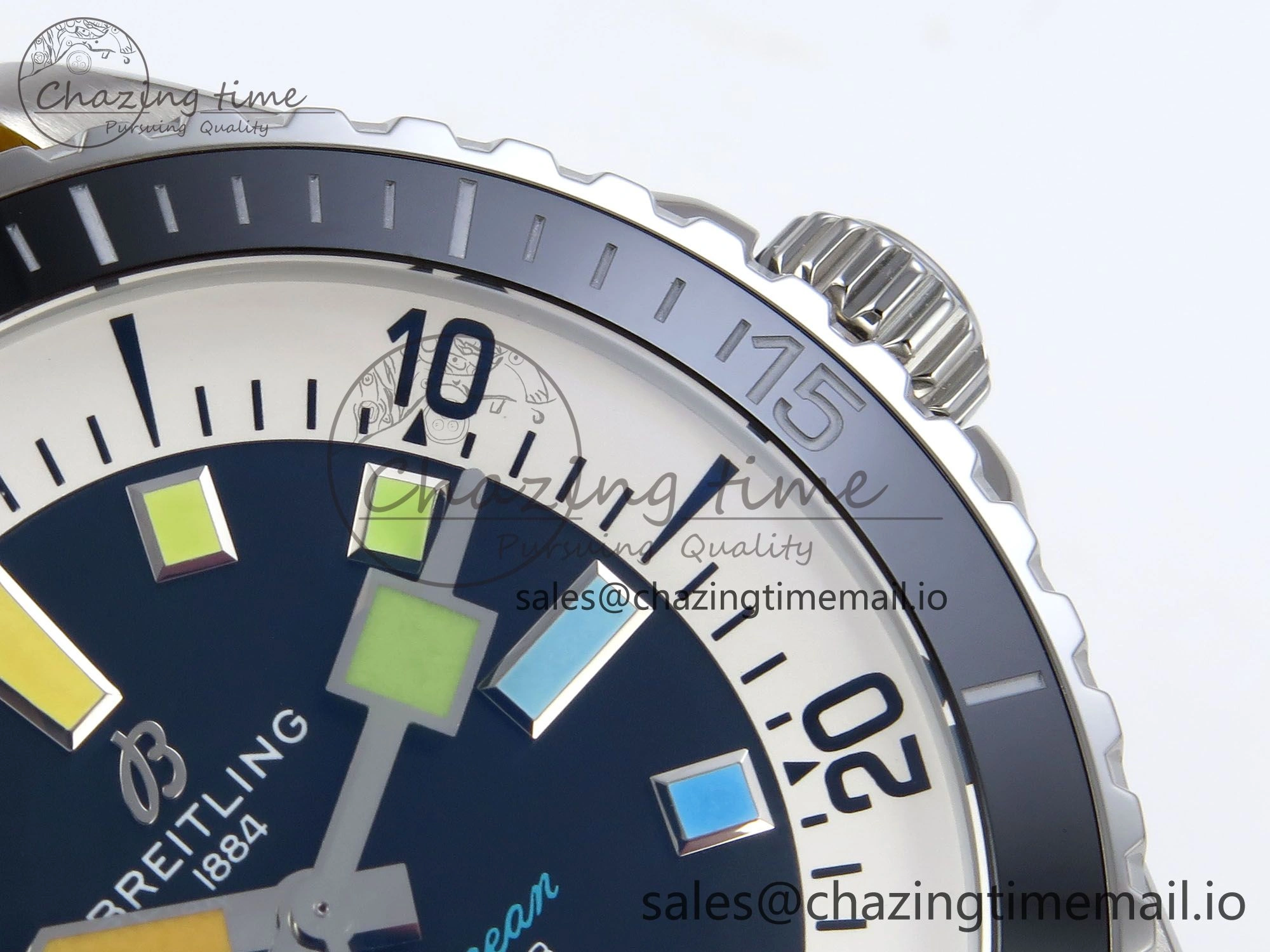 SuperOcean Automatic 42 SS TF 1:1 Best Edition Black Dial on Yellow Rubber Strap A WaterResistant 5467