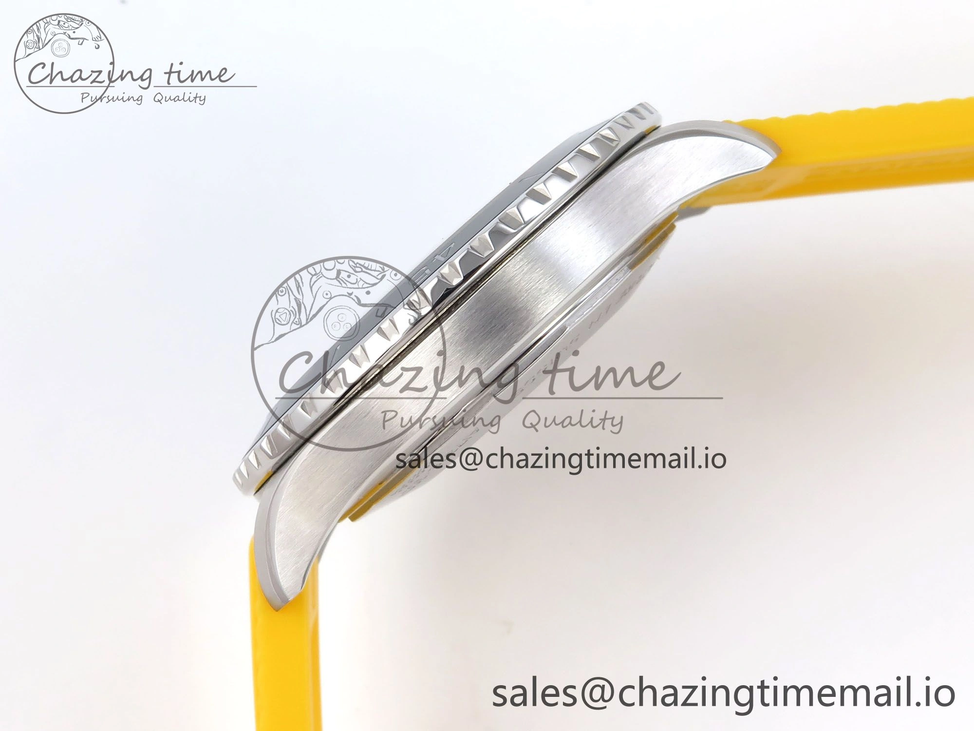 SuperOcean Automatic 42 SS TF 1:1 Best Edition Black Dial on Yellow Rubber Strap A WaterResistant 5467