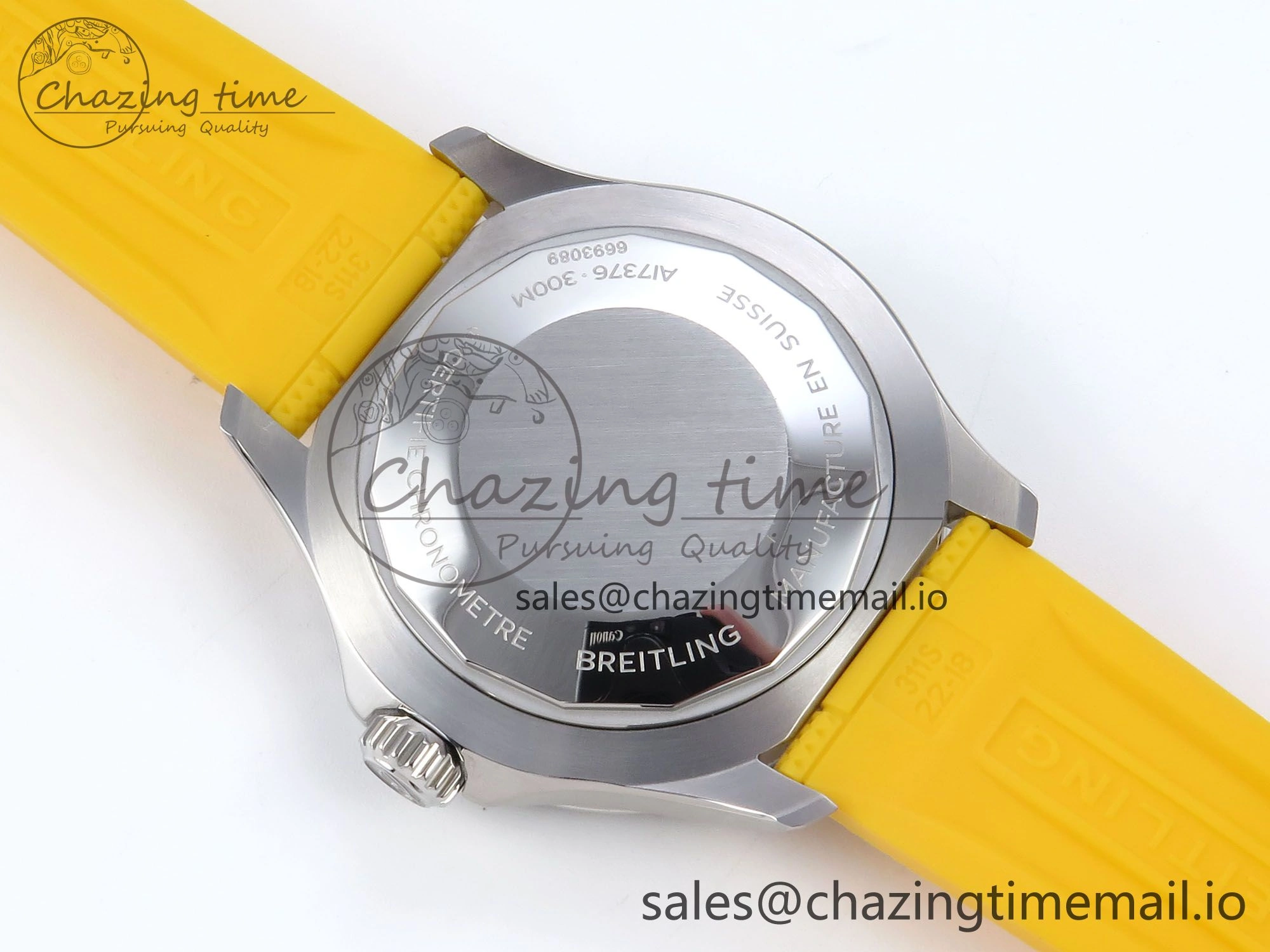 SuperOcean Automatic 42 SS TF 1:1 Best Edition Black Dial on Yellow Rubber Strap A WaterResistant 5467