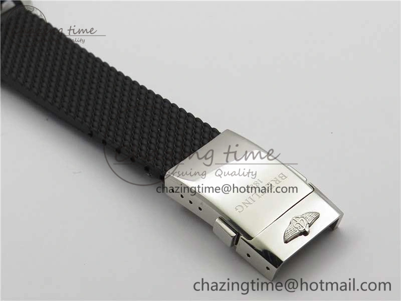 SuperOcean Black Ceramic Bezel B50 Best Edition Green Dial on Black Rubber Strap A Lightweight 5568