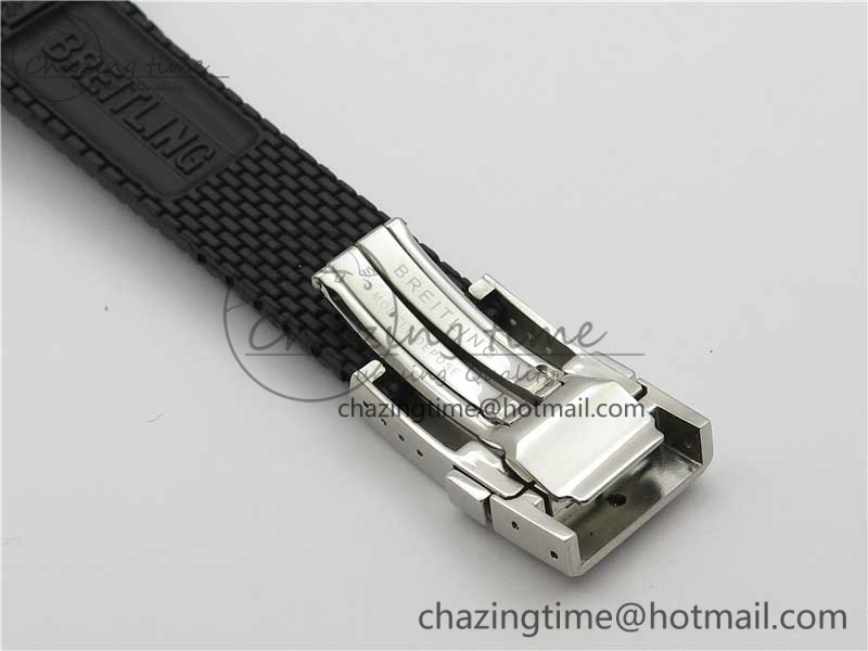 SuperOcean Black Ceramic Bezel B50 Best Edition Green Dial on Black Rubber Strap A Lightweight 5568