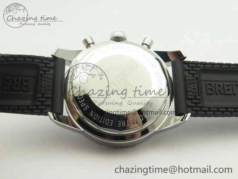Seasonal SuperOcean Heritage Ceramic Bezel SS Black Dial On Rubber Strap A 5661