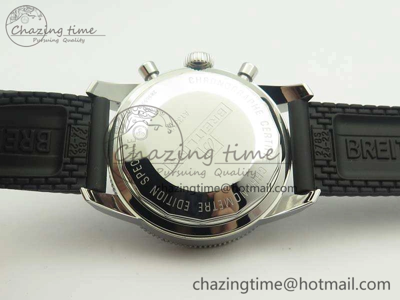 Seasonal SuperOcean Heritage Ceramic Bezel SS Black Dial On Rubber Strap A 5661