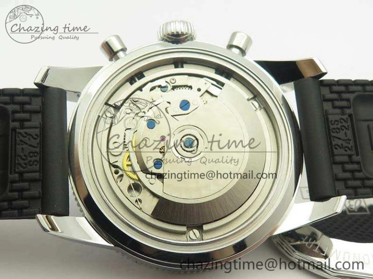 Seasonal SuperOcean Heritage Ceramic Bezel SS Black Dial On Rubber Strap A 5661