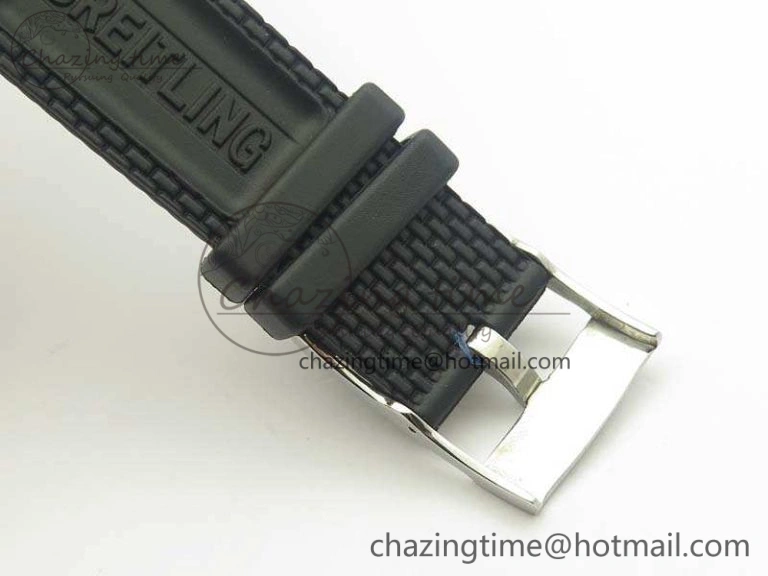 Seasonal SuperOcean Heritage Ceramic Bezel SS Black Dial On Rubber Strap A 5661
