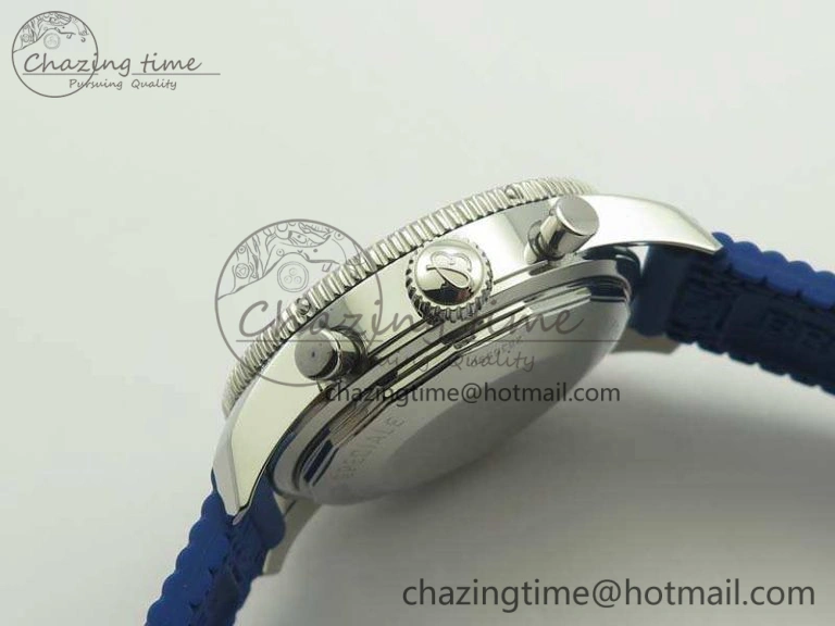 RelaxedFit SuperOcean Heritage Ceramic Bezel SS Blue Dial On Rubber Strap A 5659