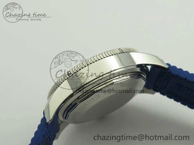 RelaxedFit SuperOcean Heritage Ceramic Bezel SS Blue Dial On Rubber Strap A 5659