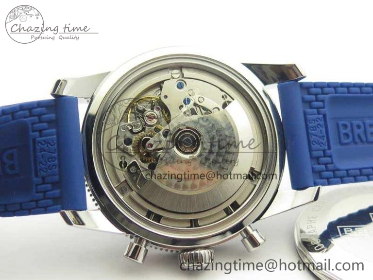 RelaxedFit SuperOcean Heritage Ceramic Bezel SS Blue Dial On Rubber Strap A 5659
