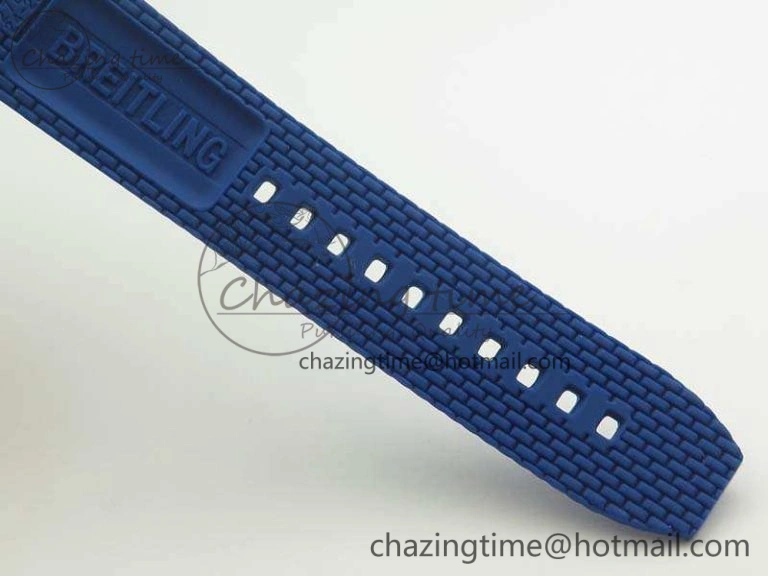 RelaxedFit SuperOcean Heritage Ceramic Bezel SS Blue Dial On Rubber Strap A 5659