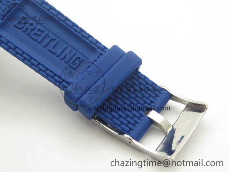 RelaxedFit SuperOcean Heritage Ceramic Bezel SS Blue Dial On Rubber Strap A 5659