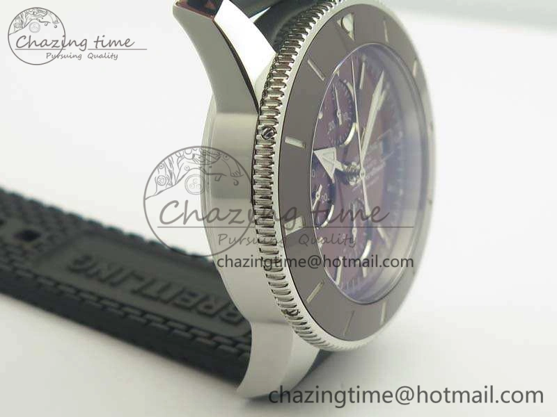 SuperOcean Heritage Ceramic Bezel SS Brown Dial On Rubber Strap A SmartChoice 5658