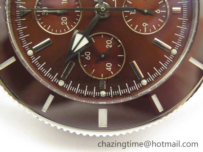 SuperOcean Heritage Ceramic Bezel SS Brown Dial On Rubber Strap A SmartChoice 5658